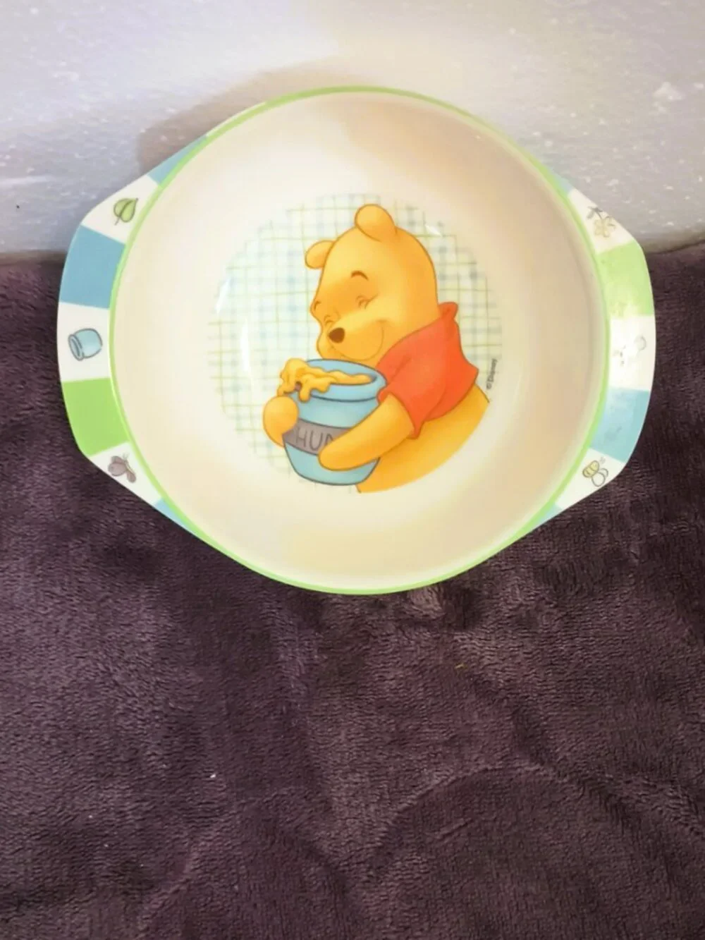 Winnie The Pooh 3 pc Dish Set Disney Y2K 2002 The First Years Plate & Bowls